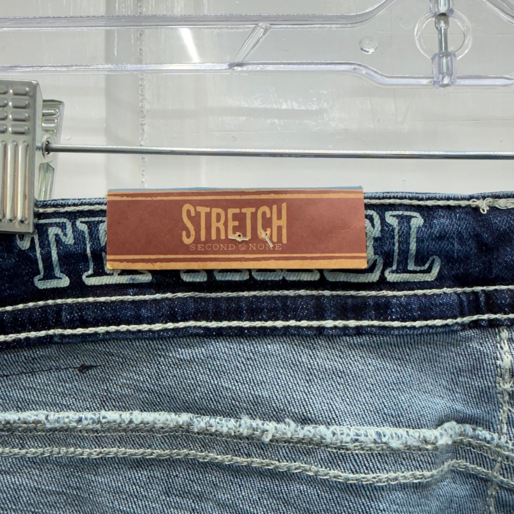NWT Axel Mens 38 x 32 Thick Stitch Slim Boot Cut Stretch Denim Jeans AXMB0021 - Picture 8 of 12